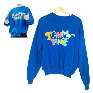 TommyInnit 21st Birthday Limited Edition Blue Crewneck Sweatshirt Size XS